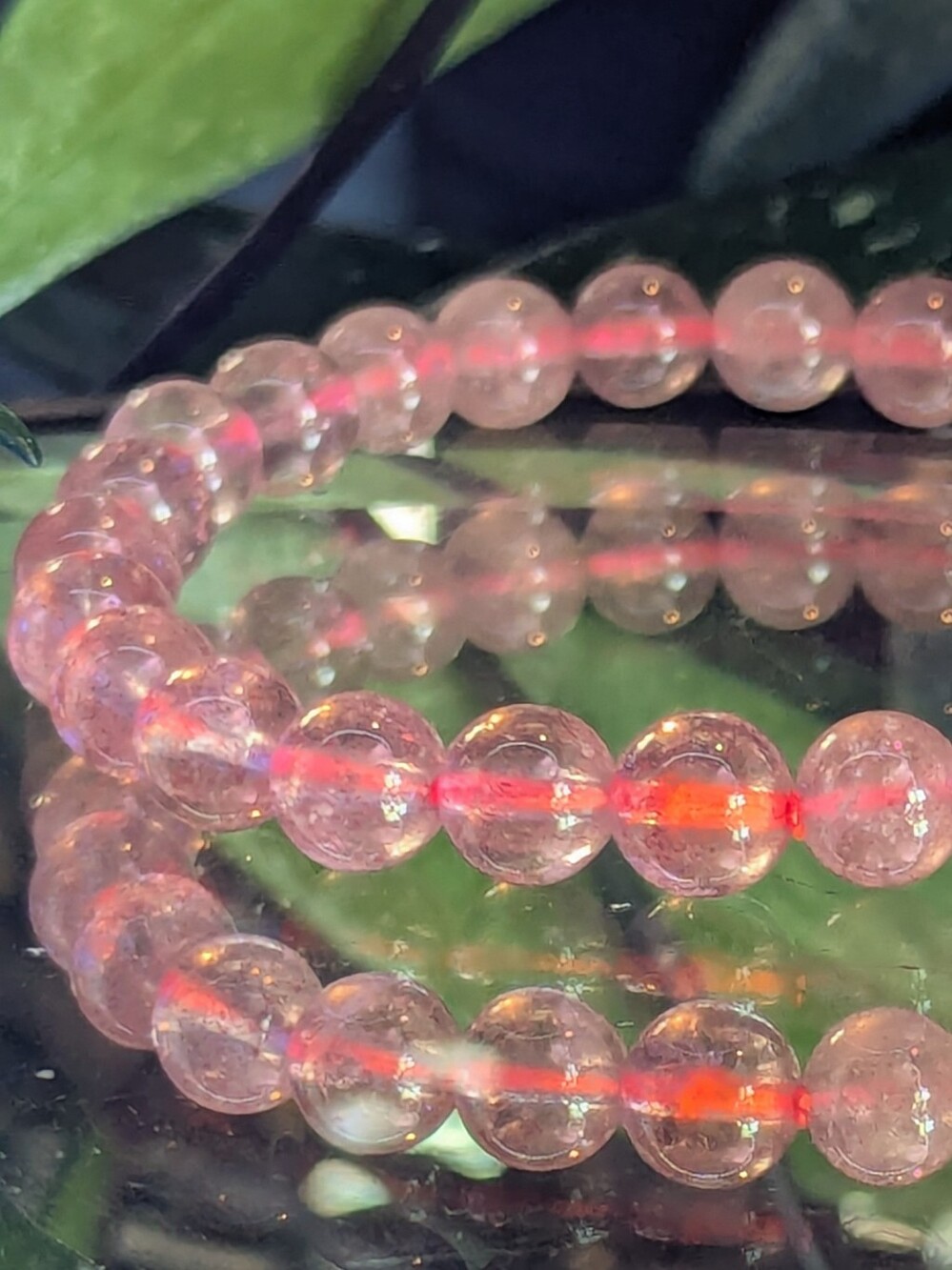Pink Topaz Gemmy Crystal Stretch Bracelet Specimen